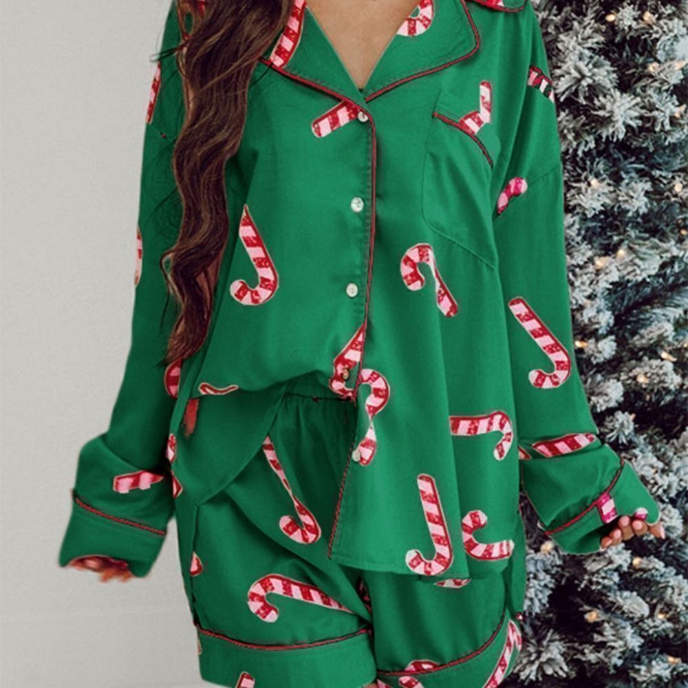 Candy Cane Christmas Pajama Set - Picture 3 of 3